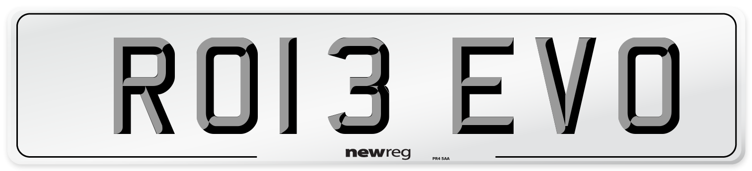 RO13 EVO Number Plate from New Reg